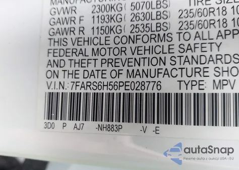 2023 Honda Cr-V Hybrid Sport из США, поврежденный, VIN 7FARS6H56PE028776